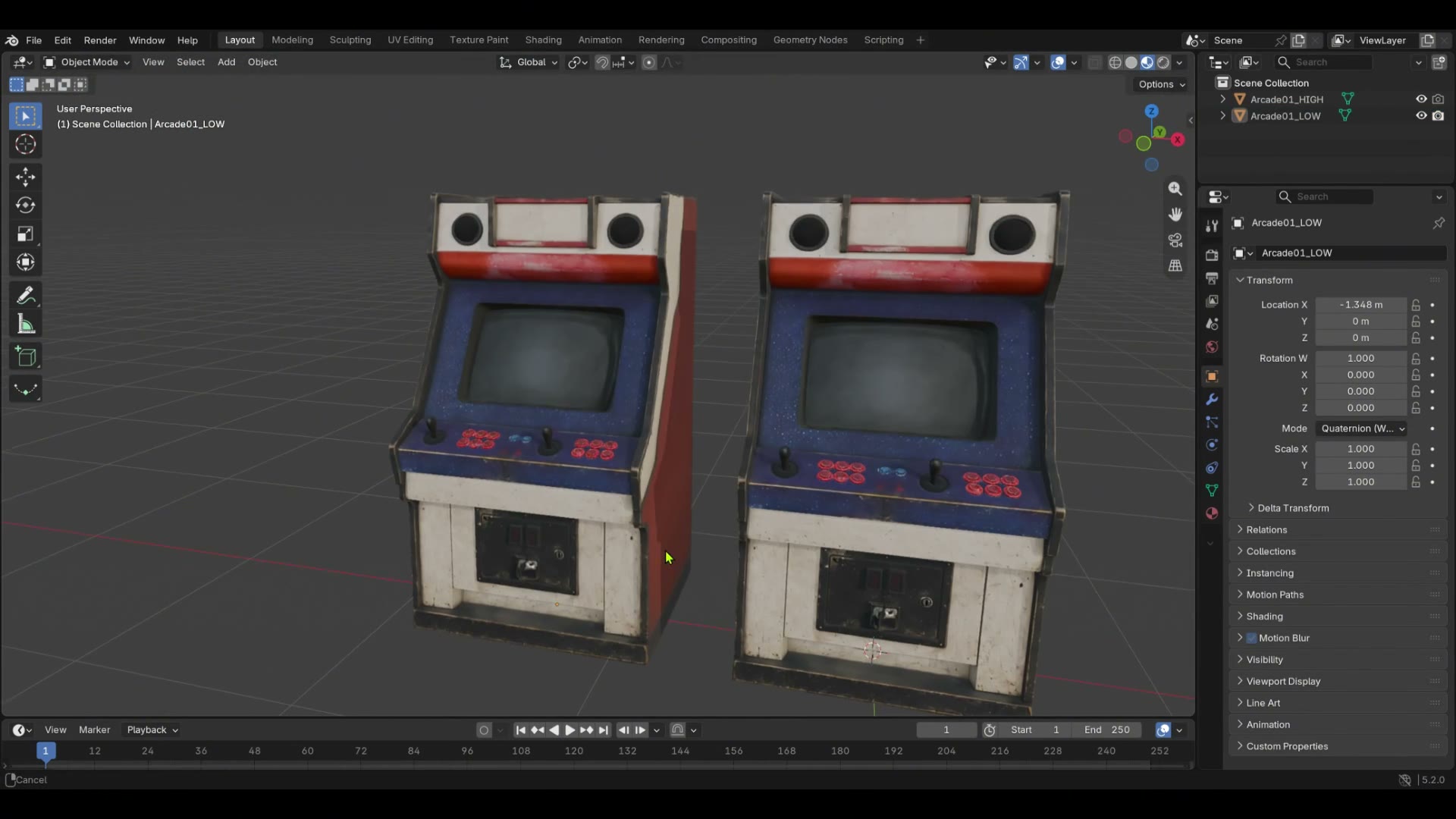 在 Blender 中处理游戏机模型。